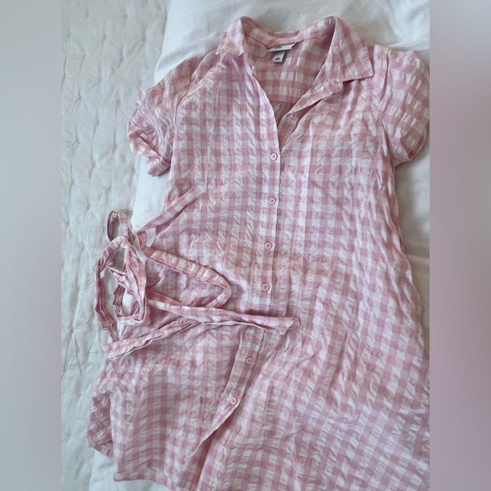 Pink checkered dress!